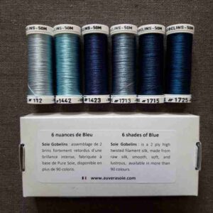 Pack 6 nuances de soie des Gobelins au ver à Soie®